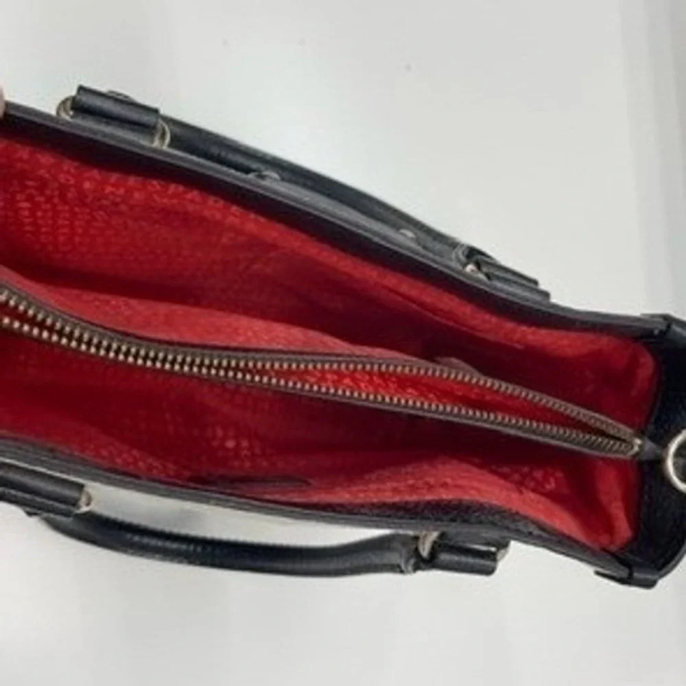 Kate Spade Cedar Street Maise Satchel Bag Purse‎ Cream Black Leather Colorblock